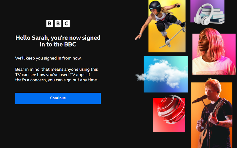 Sign in to Activate BBC iPlayer on Your TV