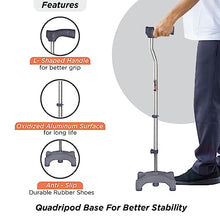 Load image into Gallery viewer, Height Adjustable Aluminium Walking Stick – Lightweight, Foldable Cane with Ergonomic Handle