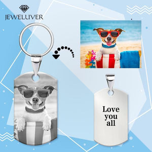 Personalized Photo Keychain in Silver