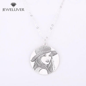 Personalized Mom & Kid Vintage Photo Necklace