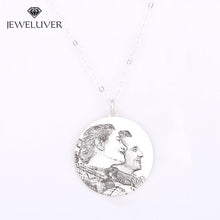 Load image into Gallery viewer, Personalized Mom &amp; Kid Vintage Photo Necklace