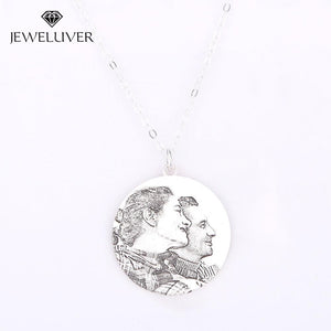 Personalized Mom & Kid Vintage Photo Necklace