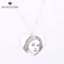 Load image into Gallery viewer, Personalized Heart-Shaped Vintage Photo Necklace