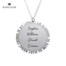 Load image into Gallery viewer, Personalized Disc Name Necklace in Sterling Silver