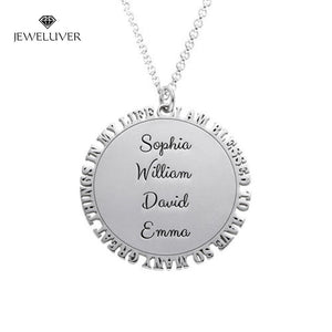 Personalized Disc Name Necklace in Sterling Silver