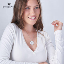 Load image into Gallery viewer, Personalized Disc Name Necklace in Sterling Silver