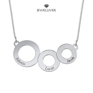 Engravable Circles Name Necklace