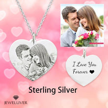 Load image into Gallery viewer, Personalized Heart-Shaped Vintage Photo Necklace