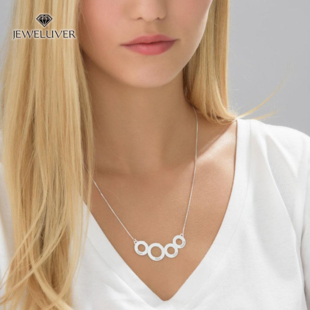 Engravable Circles Name Necklace
