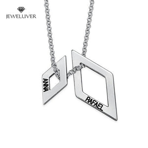 Personalized Diamond-Shaped Name Necklace