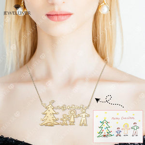 Actual Kids' Drawing Necklaces - Special Jewelry for Moms