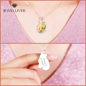Personalized 3D Full Color Silver Portrait Necklace