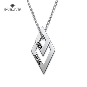 Personalized Diamond-Shaped Name Necklace