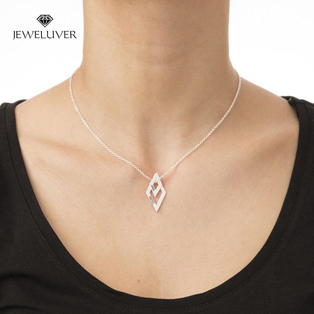 Personalized Diamond-Shaped Name Necklace