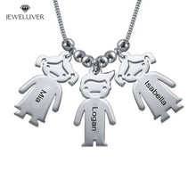 Load image into Gallery viewer, Personalized Mum Necklace with Engraved Children Charms