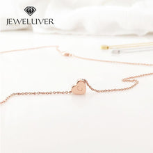 Load image into Gallery viewer, Personalized Initial Heart-Shaped Necklace