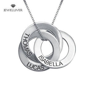 Personalized Interlocking Circles Name Necklace