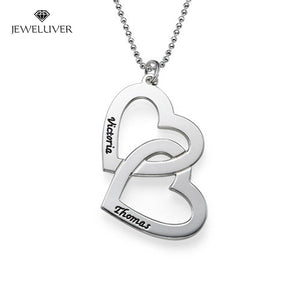 Engravable Entwined Heart Name Necklace