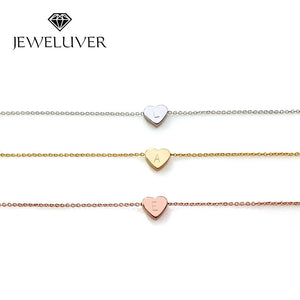 Personalized Initial Heart-Shaped Necklace