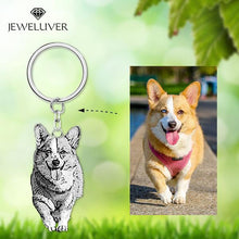 Load image into Gallery viewer, Personalized Photo Portrait Engravable Keychain