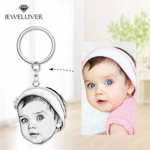 Load image into Gallery viewer, Personalized Photo Portrait Engravable Keychain
