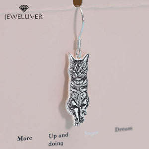 A Pair Of Custom Pet Portrait Earrings
