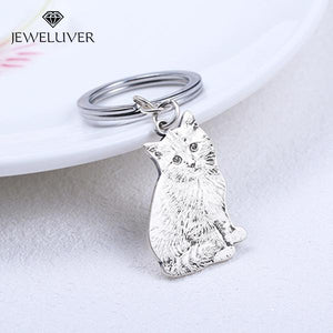 Personalized Photo Portrait Engravable Keychain