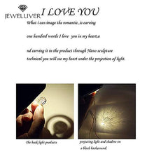 Load image into Gallery viewer, I Love You Necklace, 100 Languages Projection on Onyx Pendant Loving Memory Collarbone Necklace 1 Pcs