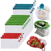 Load image into Gallery viewer, 12pcs Reusable Produce Bags