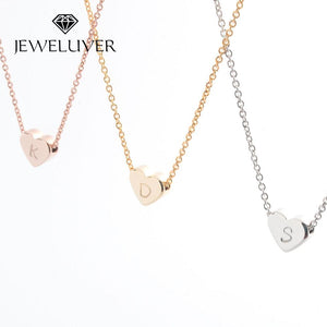 Personalized Initial Heart-Shaped Necklace