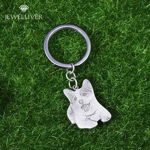 Personalized Photo Portrait Engravable Keychain