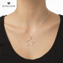 Load image into Gallery viewer, Personalized Star Name Necklace in Silver