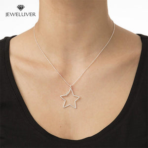 Personalized Star Name Necklace in Silver