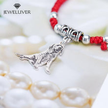 Load image into Gallery viewer, Custom Photo Bracelet in Red/Black Braided String