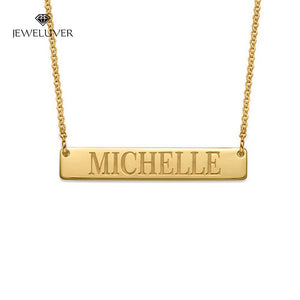 Engraved Bar Name Necklace