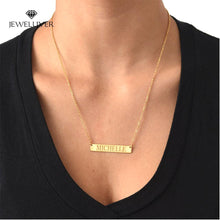 Load image into Gallery viewer, Engraved Bar Name Necklace
