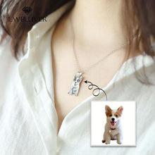 Load image into Gallery viewer, Custom Pet Portrait Necklace