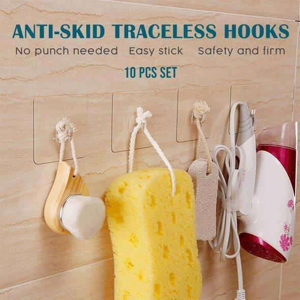 Reusable Anti-skid Traceless Hooks (10 PCS)