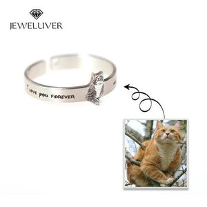 Personalized Photo Engravable Ring 990 Silver