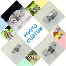 Load image into Gallery viewer, Personalized Photo Engravable Ring 990 Silver