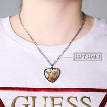 Load image into Gallery viewer, Heart Personalized Engravable Photo Necklace