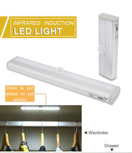 Load image into Gallery viewer, 6/10 LEDs PIR LED Motion Sensor Light Cupboard Wardrobe Bed Lamp LED Under Cabinet Night Light For Closet Stairs Kitchen