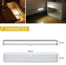 Load image into Gallery viewer, 6/10 LEDs PIR LED Motion Sensor Light Cupboard Wardrobe Bed Lamp LED Under Cabinet Night Light For Closet Stairs Kitchen