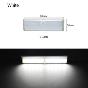 6/10 LEDs PIR LED Motion Sensor Light Cupboard Wardrobe Bed Lamp LED Under Cabinet Night Light For Closet Stairs Kitchen