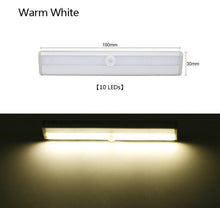 Load image into Gallery viewer, 6/10 LEDs PIR LED Motion Sensor Light Cupboard Wardrobe Bed Lamp LED Under Cabinet Night Light For Closet Stairs Kitchen