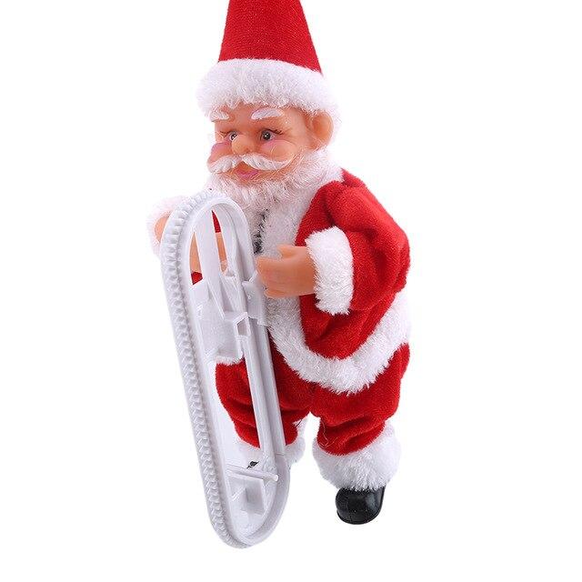 Lovely santa climbing chimney Enjoyable Gift Toy with Music