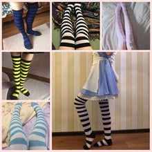 Load image into Gallery viewer, Chicken Leg Socks Stockings Women Girl Thicken Long Knee Socks Funny Chicken Stockings Striped Halloween Socks medias de mujer