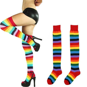 Chicken Leg Socks Stockings Women Girl Thicken Long Knee Socks Funny Chicken Stockings Striped Halloween Socks medias de mujer