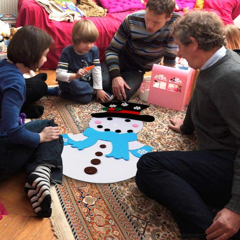 DIY Felt Christmas Snowman Game Set