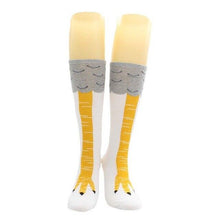 Load image into Gallery viewer, Chicken Leg Socks Stockings Women Girl Thicken Long Knee Socks Funny Chicken Stockings Striped Halloween Socks medias de mujer